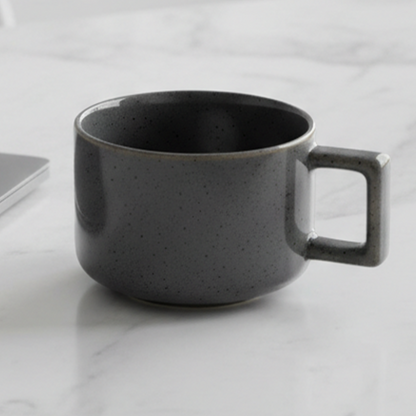 Minimalist Matte Stoneware Coffee Mug Modern Grey Ceramic Cup Nordic Style Office & Home Mug