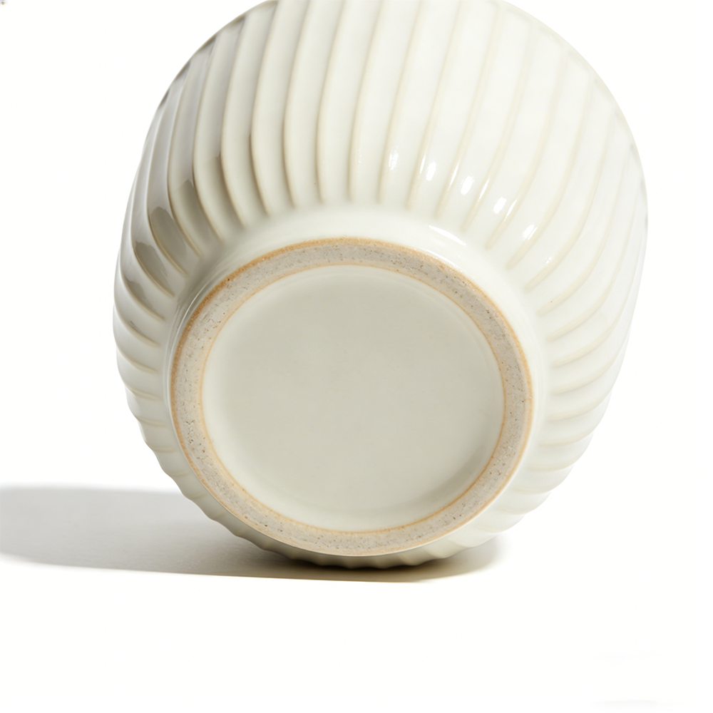 Minimalist Ceramic Coffee Mug | Modern Ribbed Mug | Elegant Gift & Everyday Cup