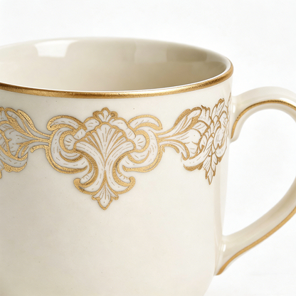 Luxury Gold Embossed Ceramic Mug | Elevate Every Sip