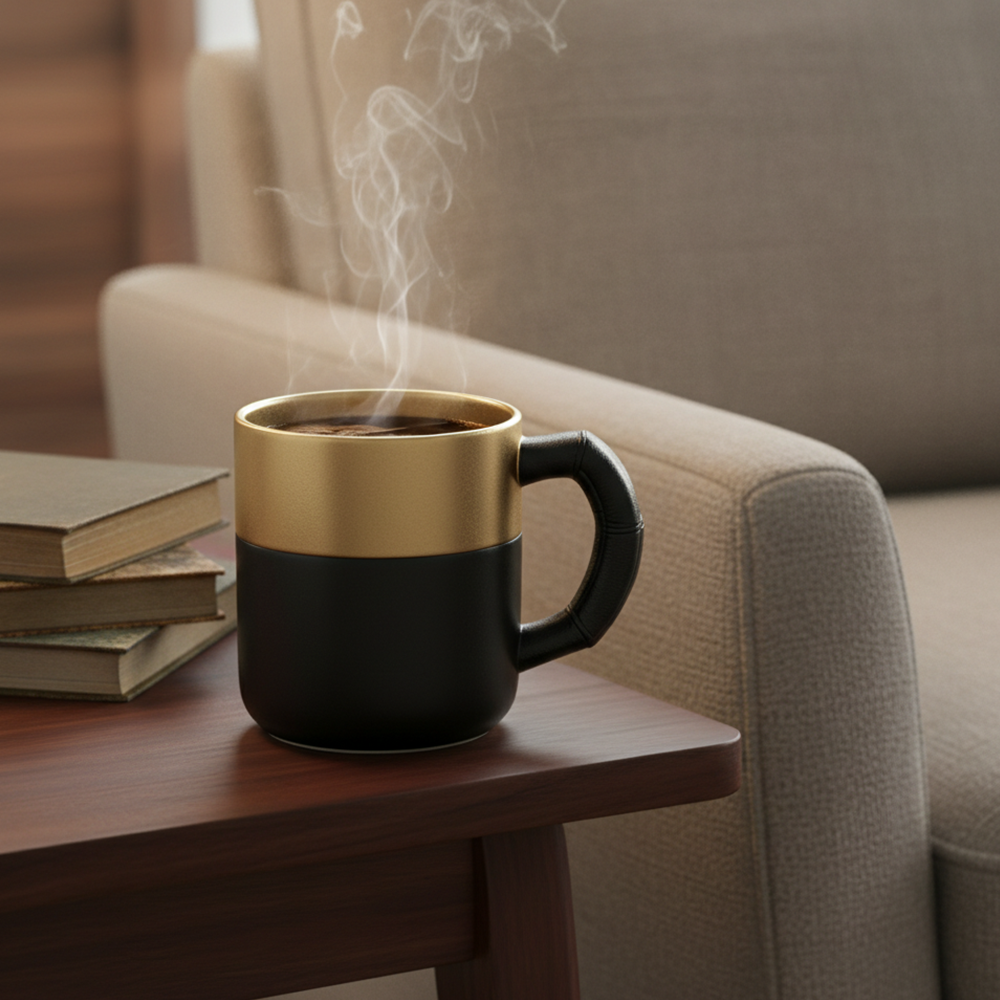 🖤 Black & Gold Luxury Coffee Mug ☕ Premium Ceramic Mug 🎁 Perfect Gift for Him & Her