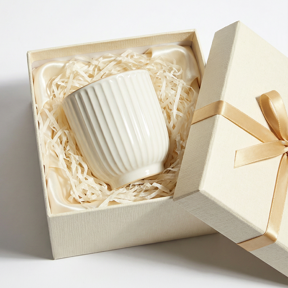 Minimalist Ceramic Coffee Mug | Modern Ribbed Mug | Elegant Gift & Everyday Cup