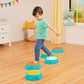 B. toys – Balance Beam for Kids – Interlocking Balancing Beams – 5 Sensory Pads & 8 Beams – Active Play for Toddlers, Kids – 3+ Years– Balance & Build Set